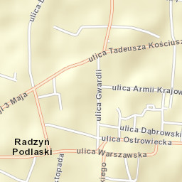Radzyń Podlaski Street Map