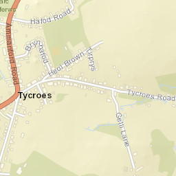 Tycroes Street Map
