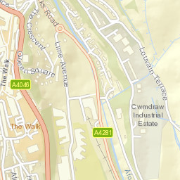 Ebbw Vale Street Map