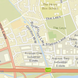 A40, Witney, Oxfordshire OX28, UK Street Map