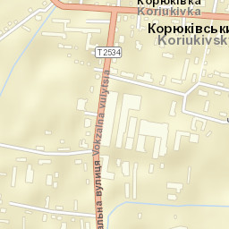 Koryukivka Street Map
