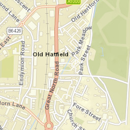 40-44 Fore Street, Hatfield, Hertfordshire AL9 Street Map