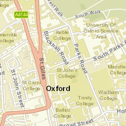 Catte Street, University of Oxford, Oxford Street Map