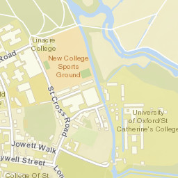 University of Oxford nearby Street Map