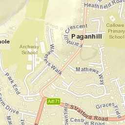 10-16 Paganhill Estate, Stroud, Gloucestershire Street Map