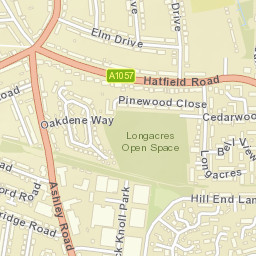 1 Beechwood Avenue, Saint Albans, Hertfordshire Street Map