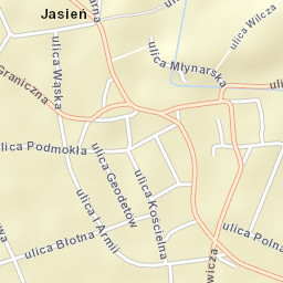 Jasień Street Map