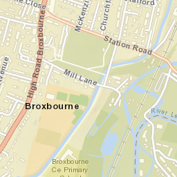 Broxbourne Street Map