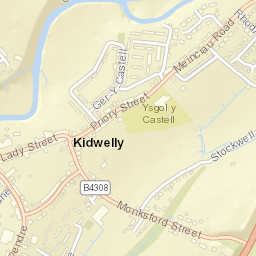 Kidwelly Street Map