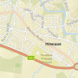 Hirwaun Street Map
