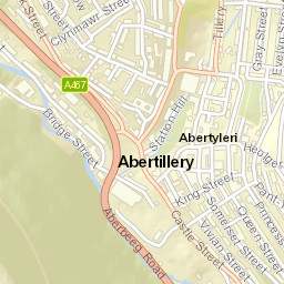 Abertillery Street Map
