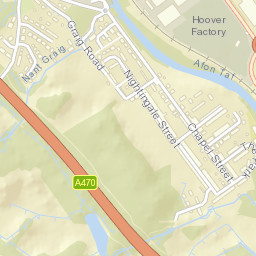 Abercanaid Street Map