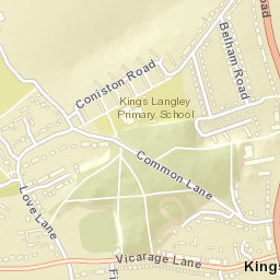 Kings Langley Street Map