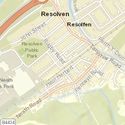 Resolven Street Map
