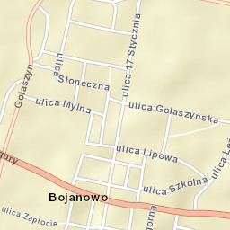 Bojanowo Street Map