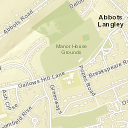 Abbots Langley Street Map