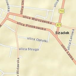 Szadek Street Map