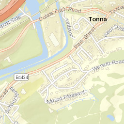 B4434, Aberdulais, Neath, Neath Port Talbot Street Map