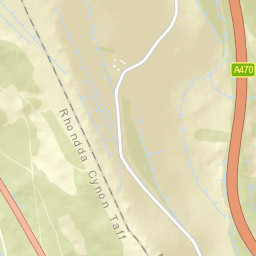 A470, Treharris, Merthyr Tydfil CF46, UK Street Map