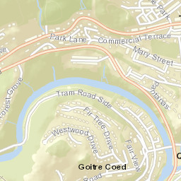 Treharris Street Map