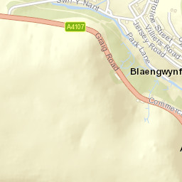 Blaengwynfi Street Map