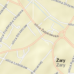 Żary Street Map