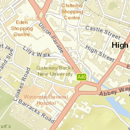 High Wycombe Street Map