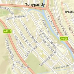 Tonypandy Street Map