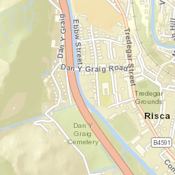 Risca Street Map