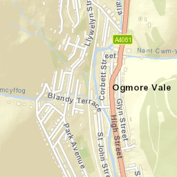 Ogmore Vale Street Map