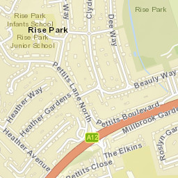 300 Eastern Avenue East, Romford, Greater Street Map