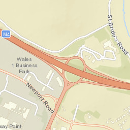 M4, Caldicot, Monmouthshire NP26, UK Street Map