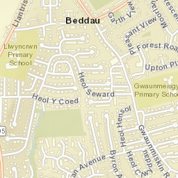 Beddau Street Map