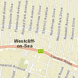 Westcliff-on-Sea Street Map