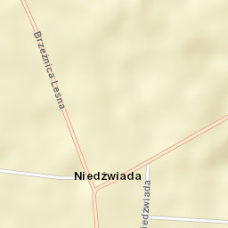 Niedźwiada Street Map