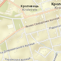 Krolevets’ Street Map