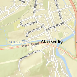 Aberkenfig Street Map