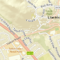 Llantrisant Street Map