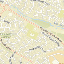 Pear Tree Road, Bradley Stoke, South Gloucestershire Street Map