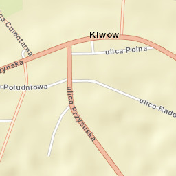 Klwów Street Map