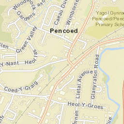 Pencoed Street Map