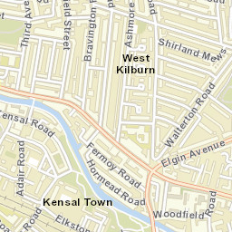 Elkstone Road London W10 UK Street Map