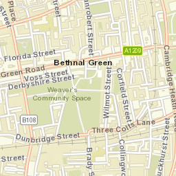 Bethnal Green Street Map