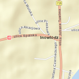 Inowłódz Street Map