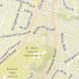 72 Countisbury Avenue, Llanrumney, Cardiff Street Map