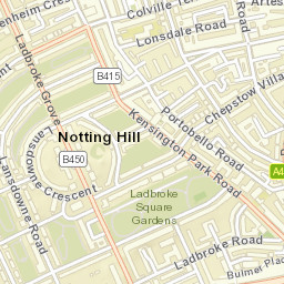84 Portobello Rd, Kensington, W11, UK Street Map