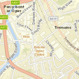 Bridgend Street Map