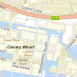 Canary Wharf Street Map