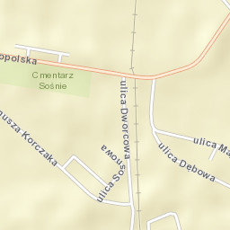 Sośnie Street Map
