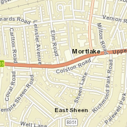 11 Christchurch Rd, East Sheen, London, Greater London SW14 7 Street Map